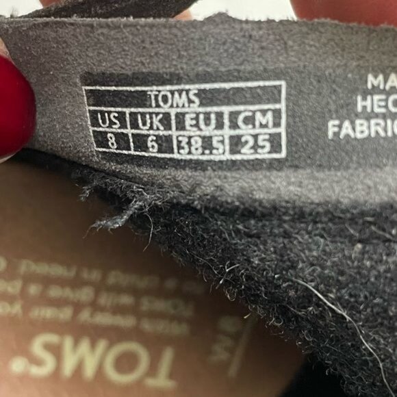 Toms Desert Wedge High Dark Suede Boots Size 8 - Picture 11 of 11